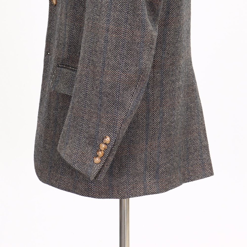 Lands' End 40R Gray Check 2-Button Sport Coat Blazer Jacket V453 - Picture 8 of 11
